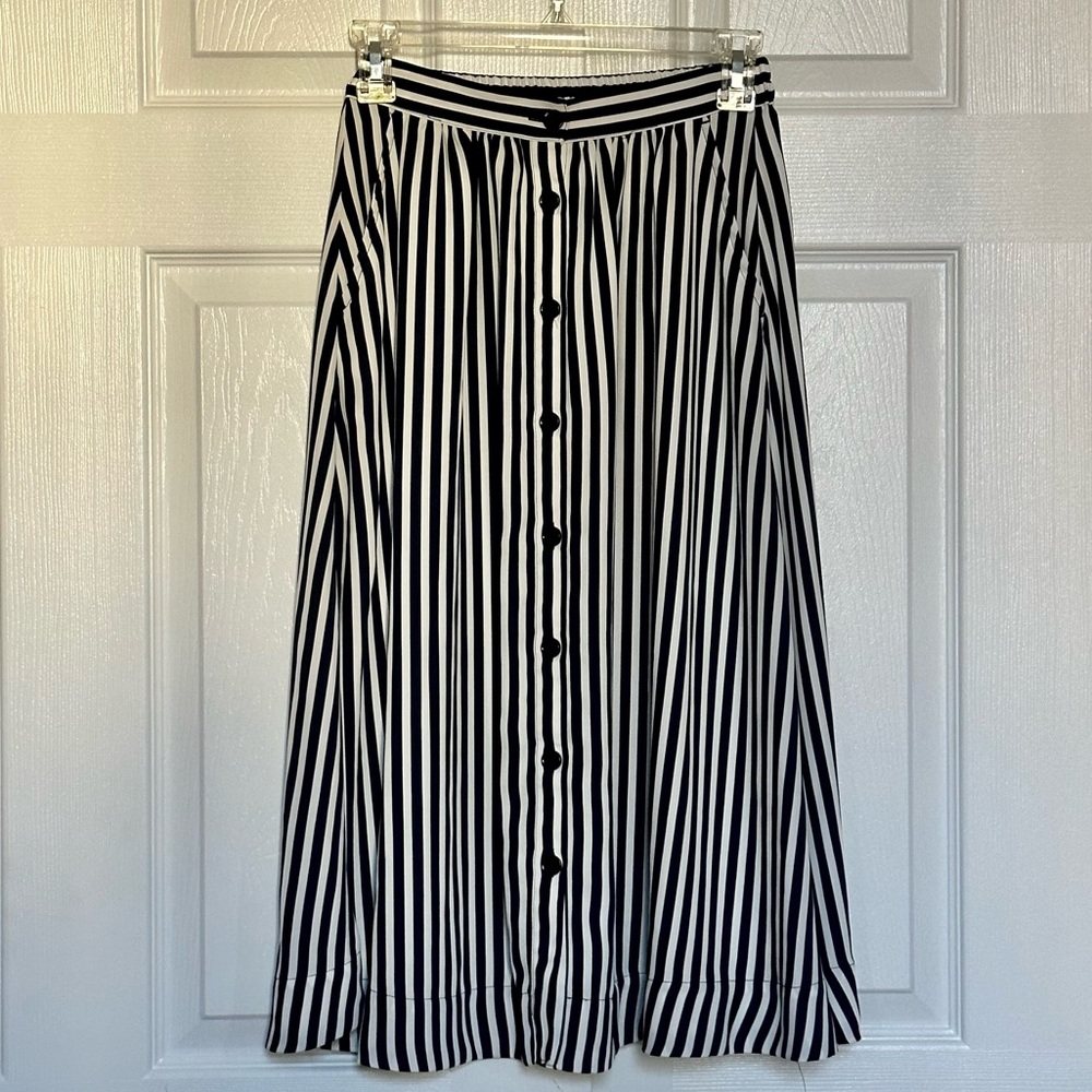 2 H&M Midi Striped Skirt